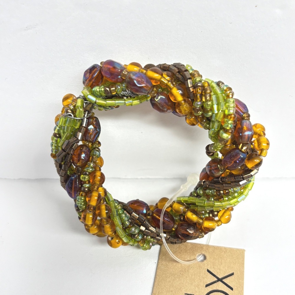 Lot 10 Beaded Napkin Rings by XoChi Twist Beads Spice Lot 10 Fall New Retail $45